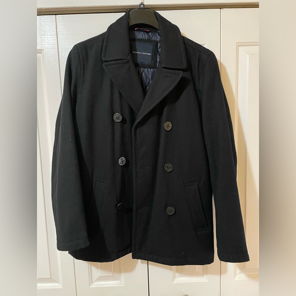 Tommy Hilfiger Men's Classic Black Peacoat